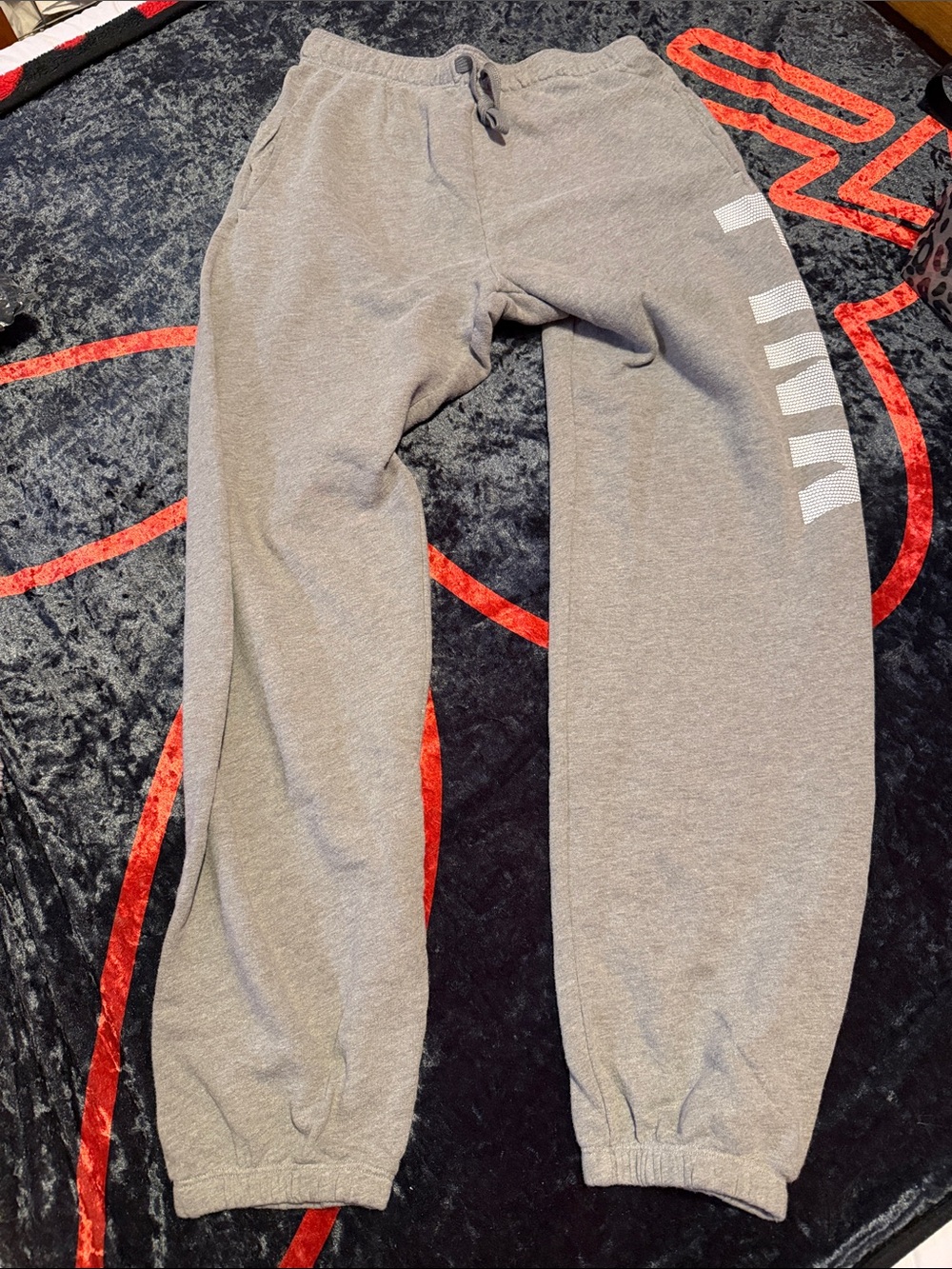 Victoria's Secret Gray Logo-Accent Jogger Sweatpants